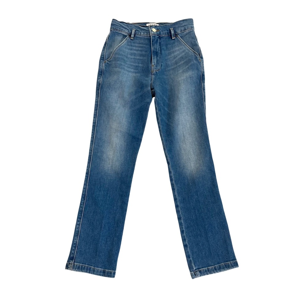 FRAME Denim Le Slender Thistle High Rise Straight Leg Jeans Blue - Size 26
